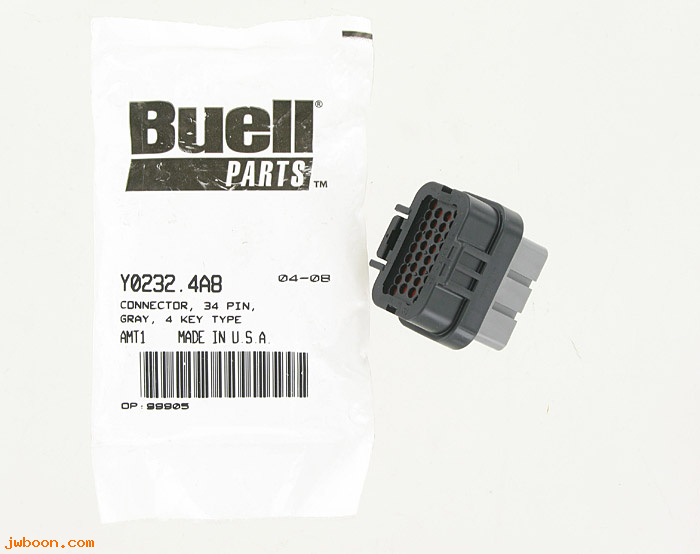   Y0232.4A8 (Y0232.4A8): Connector, 34-pin,  4-key type - NOS - Buell XB, 1125R